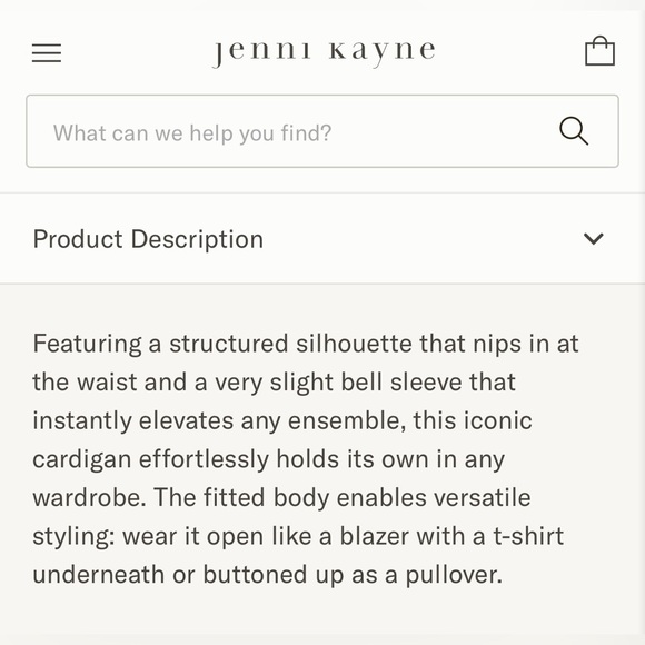 NWT Jenni Kayne - Cooper Cardigan, taupe, size Medium - Picture 2 of 4